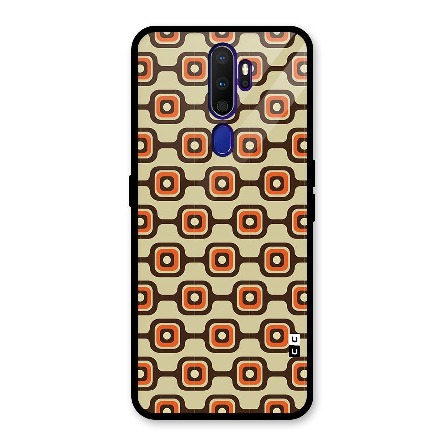 Retro Vintage Pattern Glass Back Case for Oppo A9 (2020)