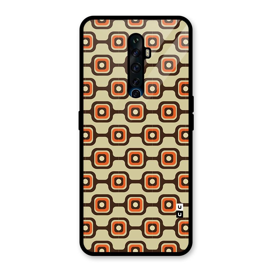 Retro Vintage Pattern Glass Back Case for Oppo Reno2 F