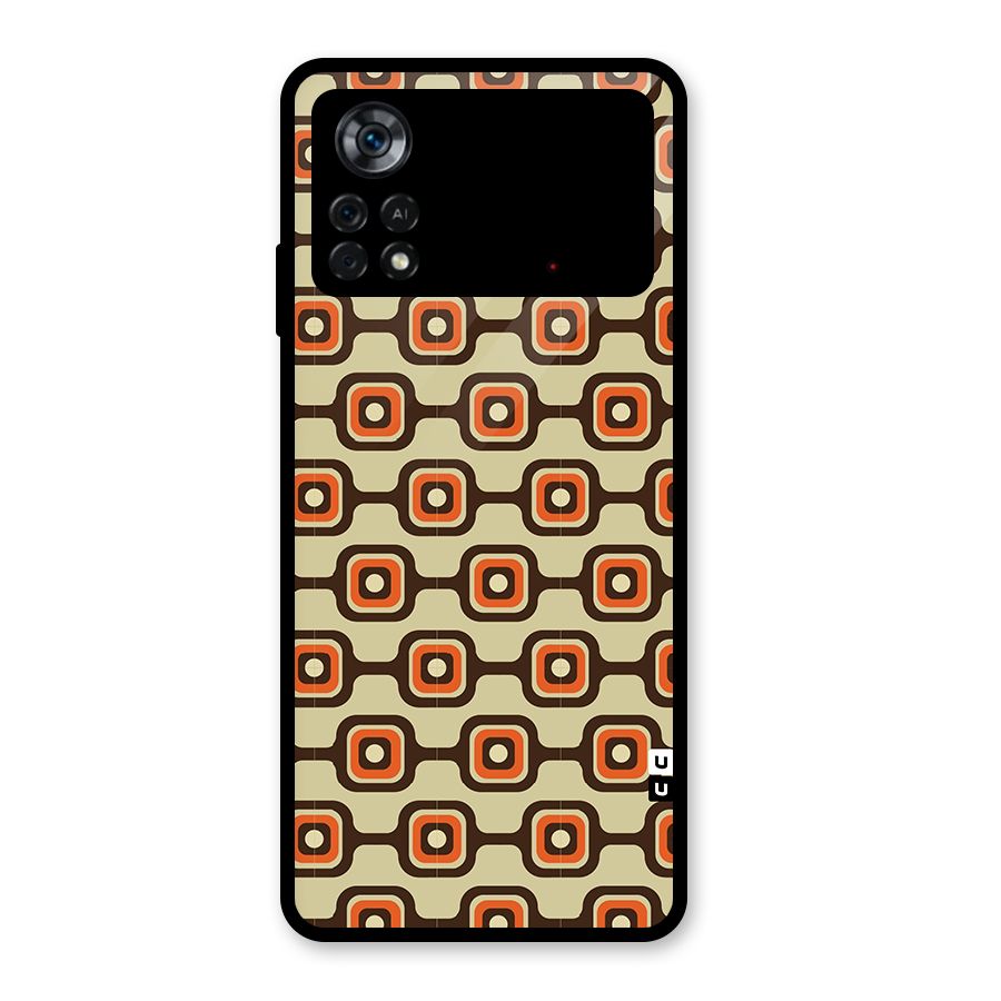 Retro Vintage Pattern Glass Back Case for Poco X4 Pro 5G