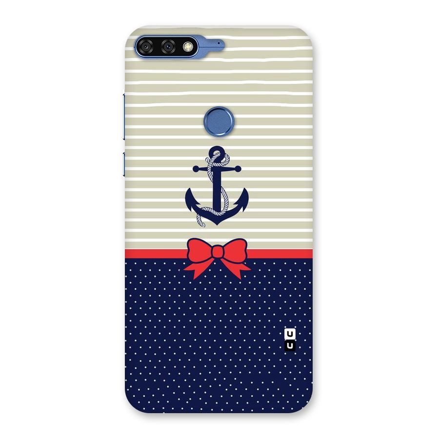 Ribbon Anchor Back Case for Honor 7C