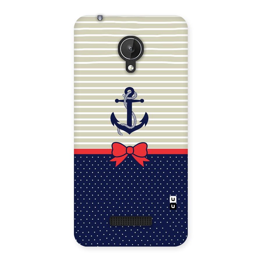 Ribbon Anchor Back Case for Micromax Canvas Spark Q380