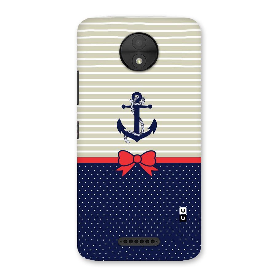Ribbon Anchor Back Case for Moto C