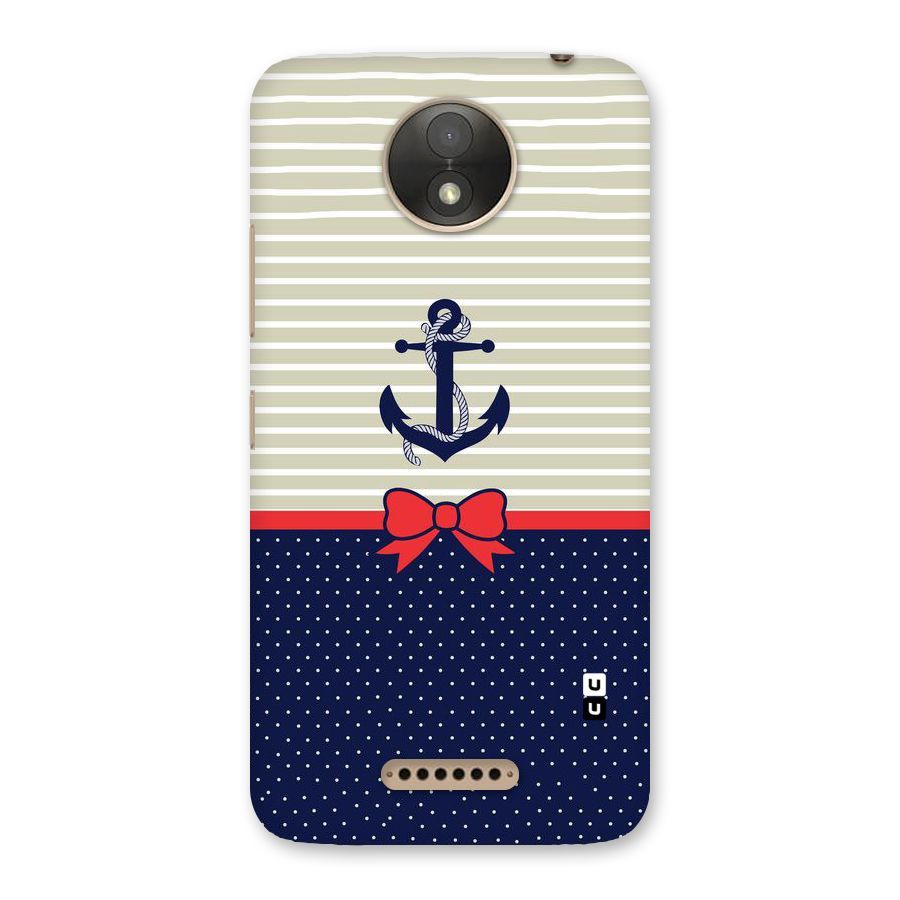 Ribbon Anchor Back Case for Moto C Plus