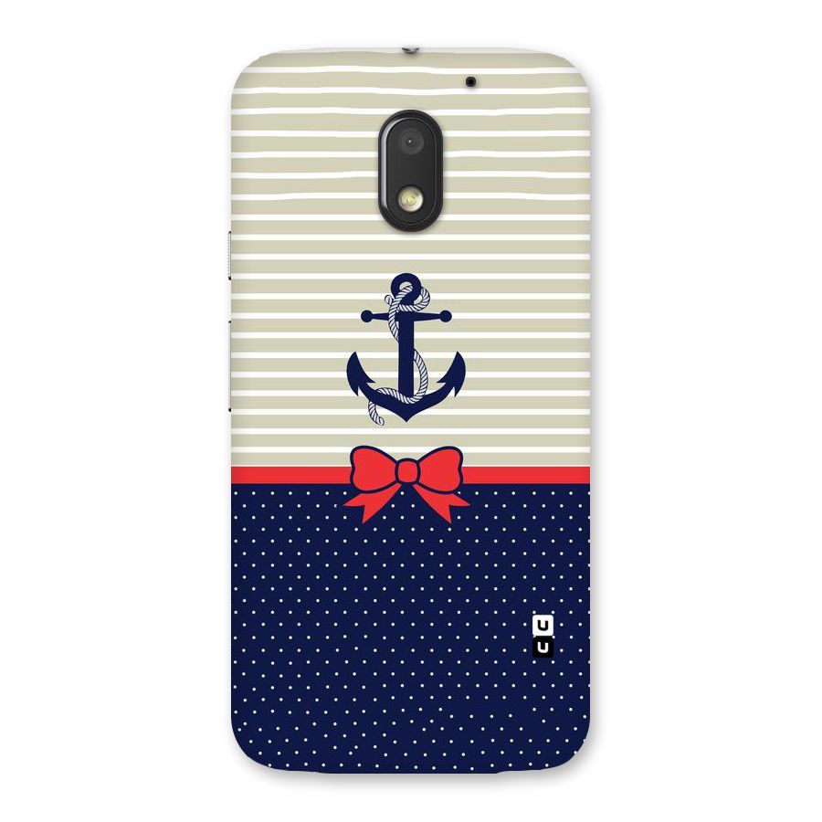 Ribbon Anchor Back Case for Moto E3 Power