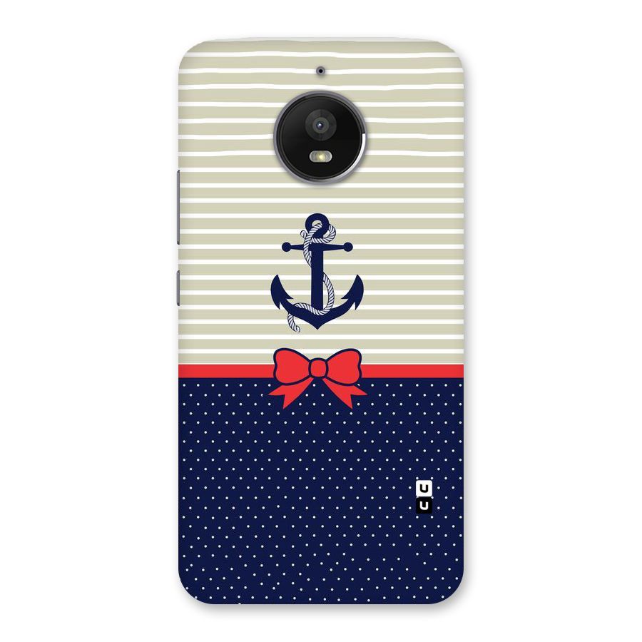 Ribbon Anchor Back Case for Moto E4 Plus