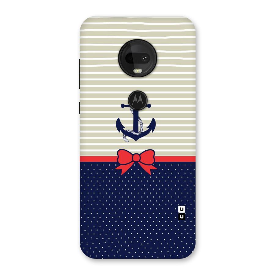 Ribbon Anchor Back Case for Moto G7