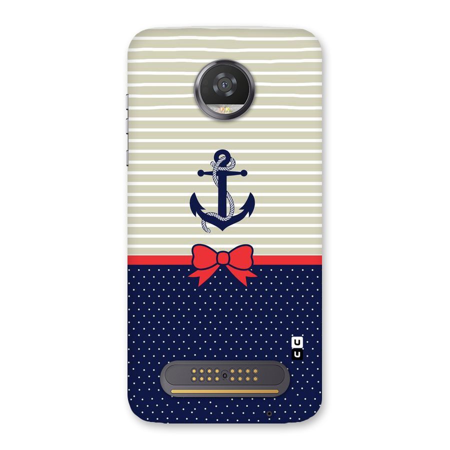 Ribbon Anchor Back Case for Moto Z2 Play