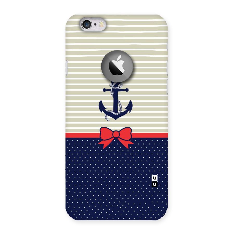 Ribbon Anchor Back Case for iPhone 6 Logo Cut