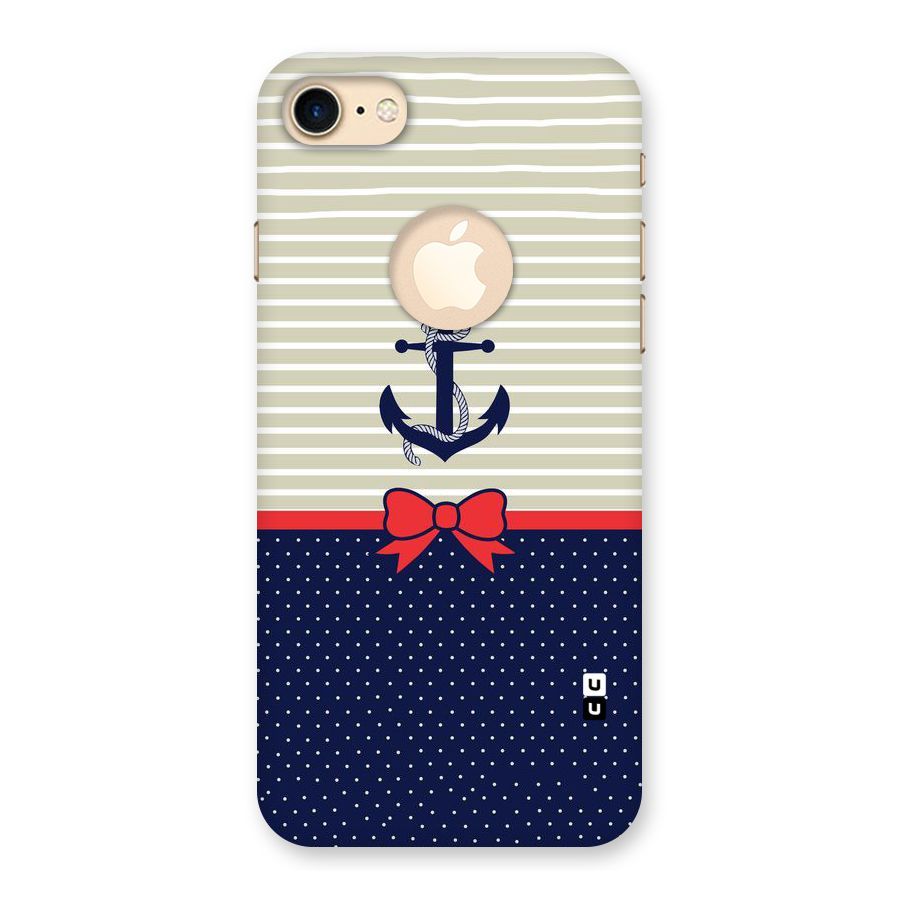 Ribbon Anchor Back Case for iPhone 7 Logo Cut