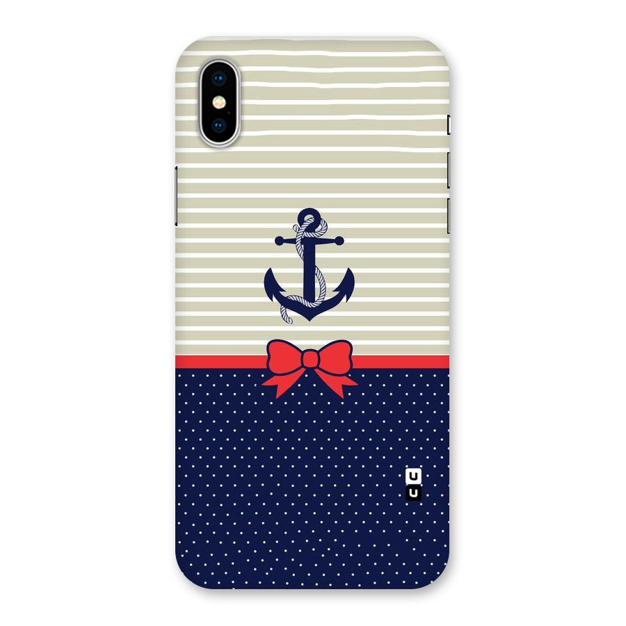 Ribbon Anchor Back Case for iPhone XS
