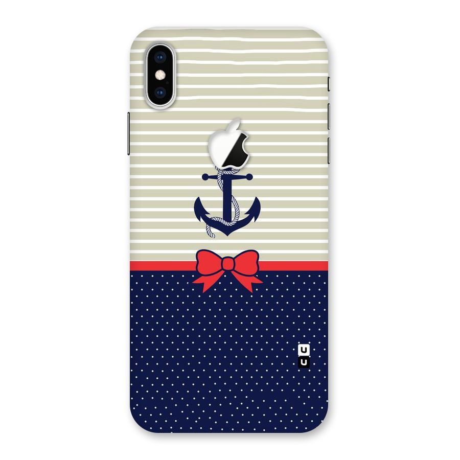 Ribbon Anchor Back Case for iPhone XS Max Apple Cut