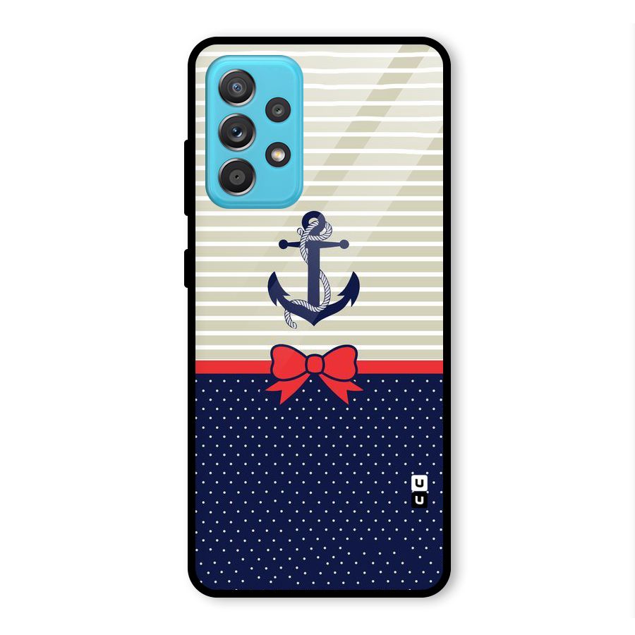Ribbon Anchor Glass Back Case for Galaxy A52s 5G