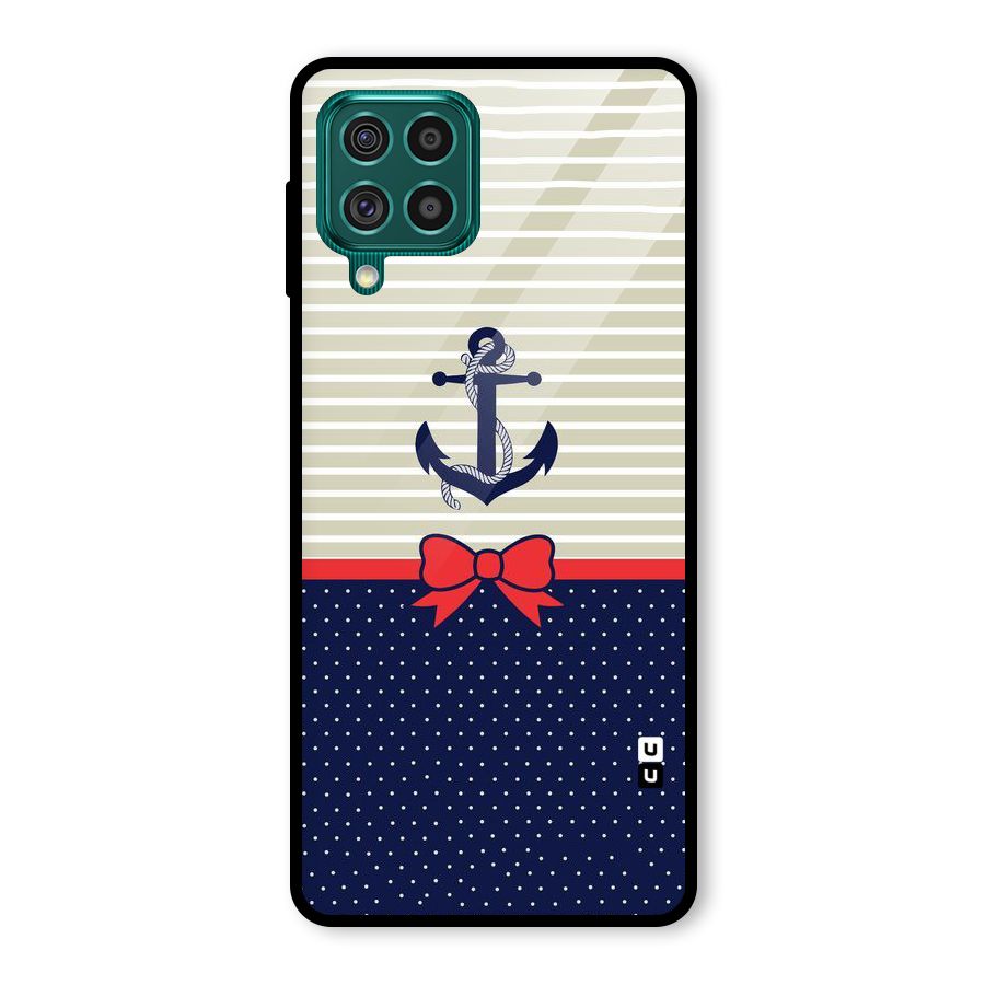Ribbon Anchor Glass Back Case for Galaxy F62