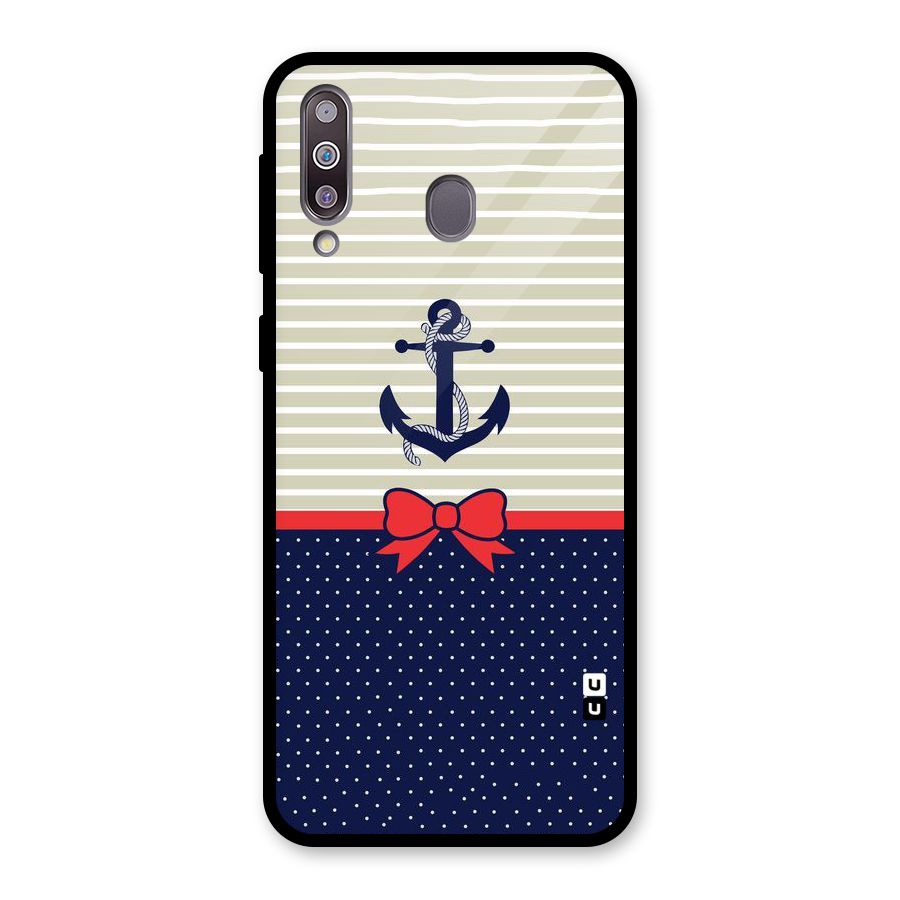Ribbon Anchor Glass Back Case for Galaxy M30