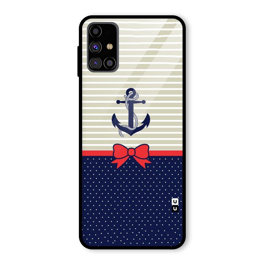 Ribbon Anchor Glass Back Case for Galaxy M31s