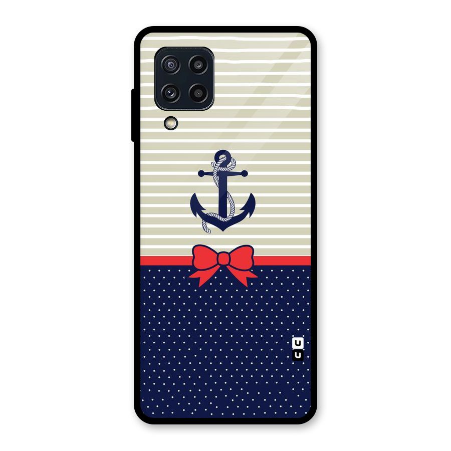 Ribbon Anchor Glass Back Case for Galaxy M32