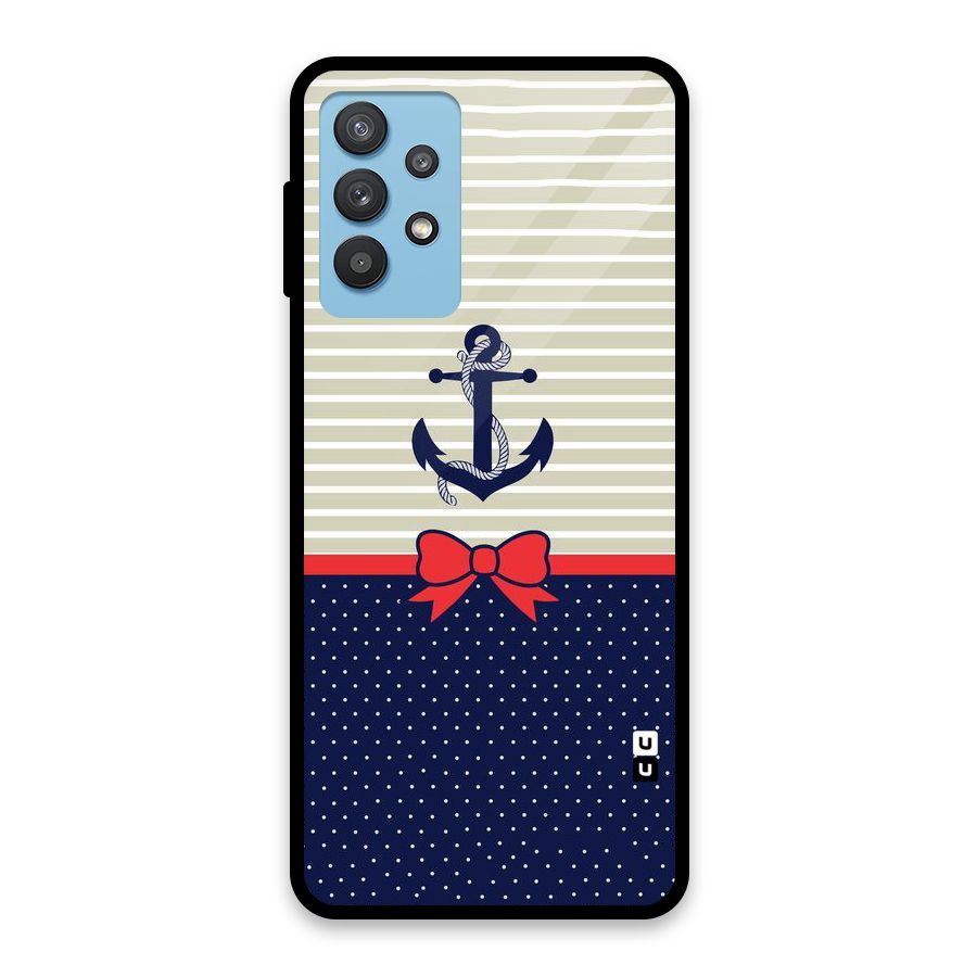 Ribbon Anchor Glass Back Case for Galaxy M32 5G