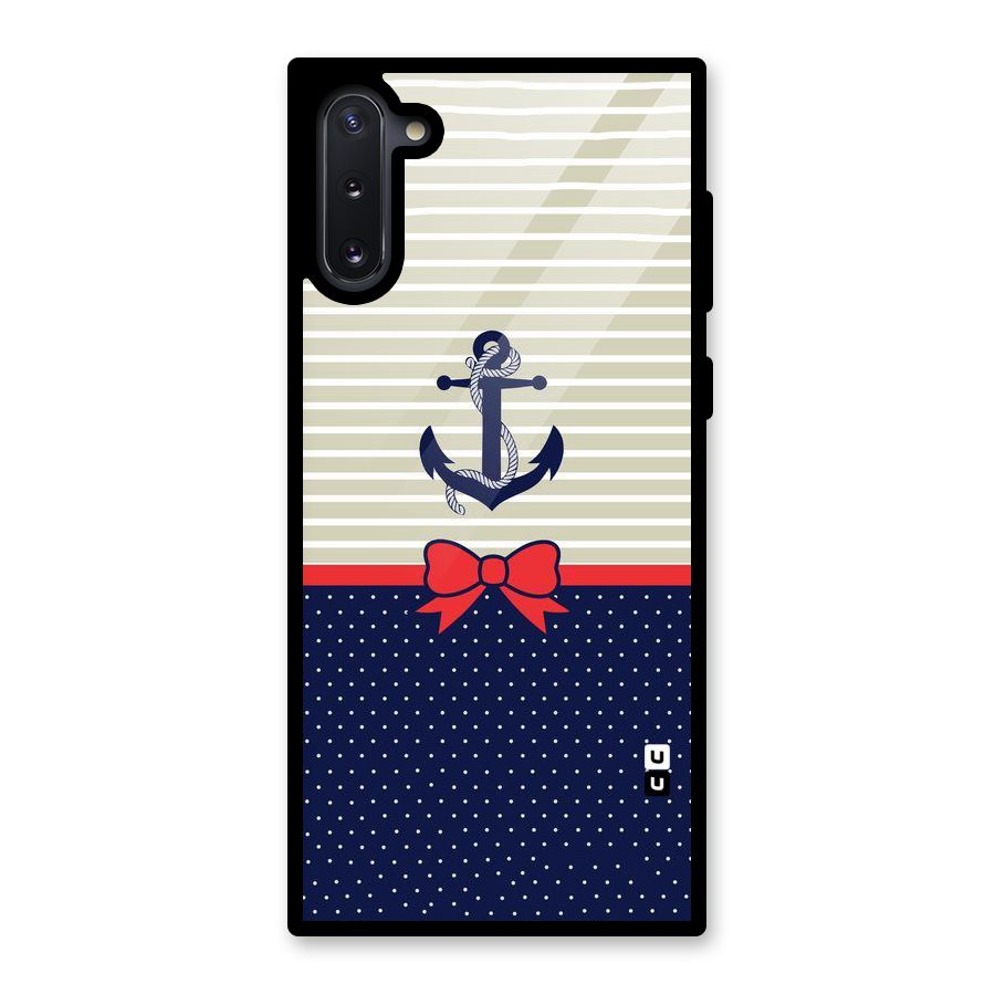 Ribbon Anchor Glass Back Case for Galaxy Note 10