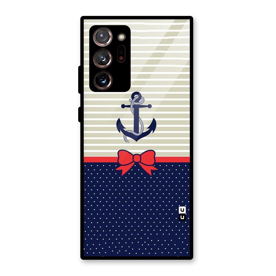 Ribbon Anchor Glass Back Case for Galaxy Note 20 Ultra