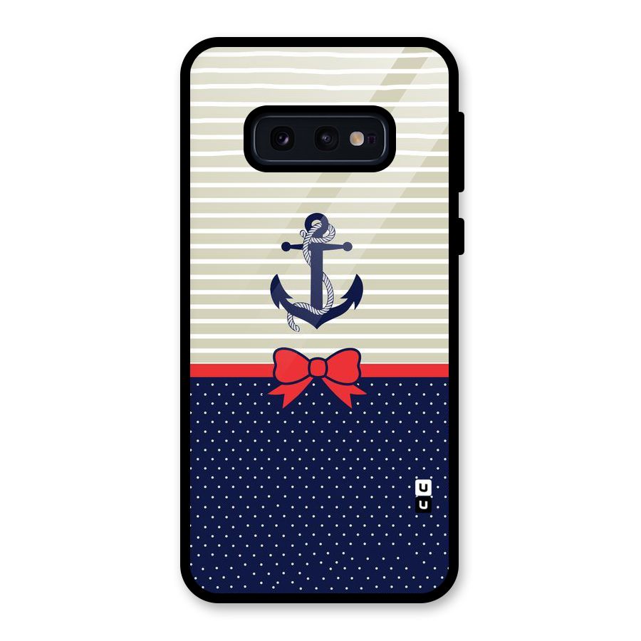 Ribbon Anchor Glass Back Case for Galaxy S10e