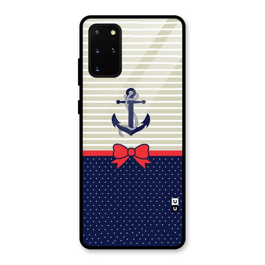 Ribbon Anchor Glass Back Case for Galaxy S20 Plus
