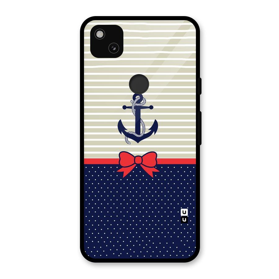 Ribbon Anchor Glass Back Case for Google Pixel 4a