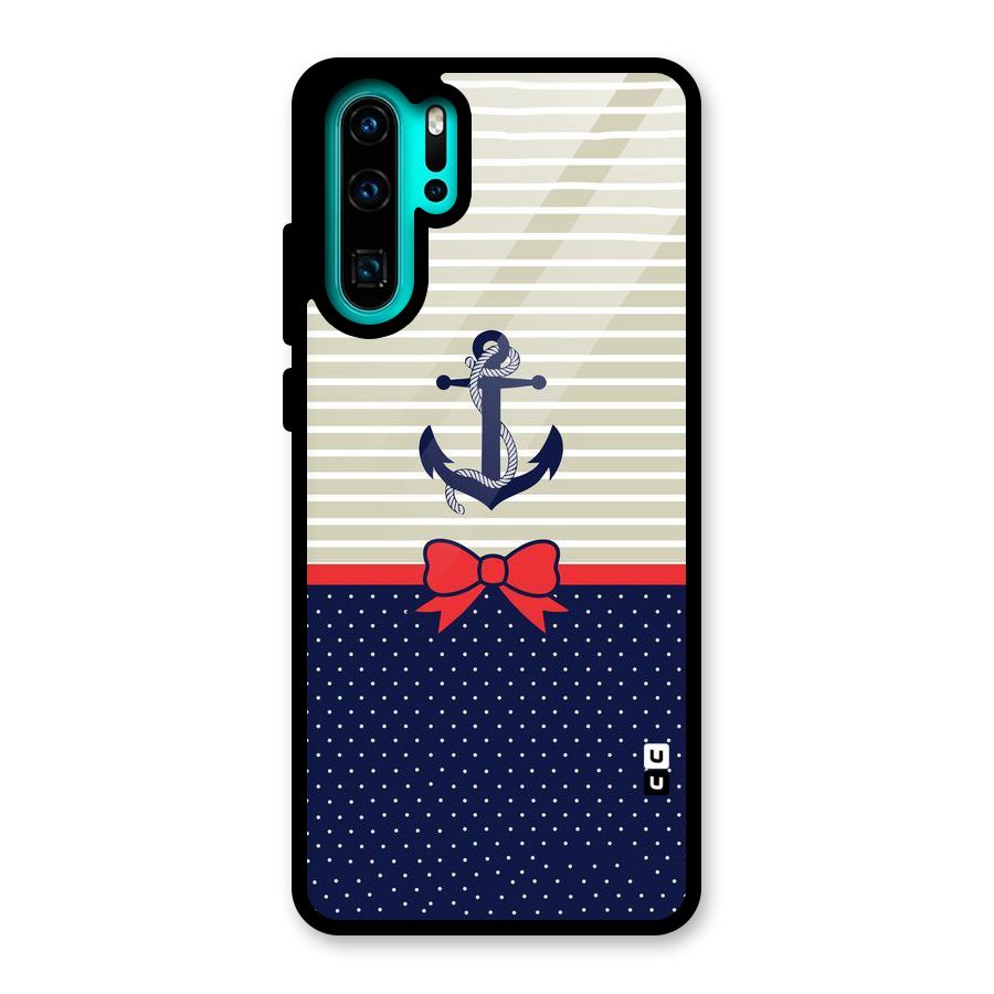 Ribbon Anchor Glass Back Case for Huawei P30 Pro