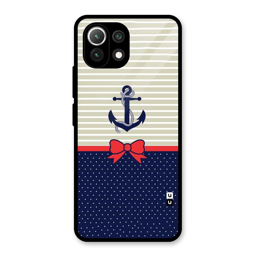Ribbon Anchor Glass Back Case for Mi 11 Lite