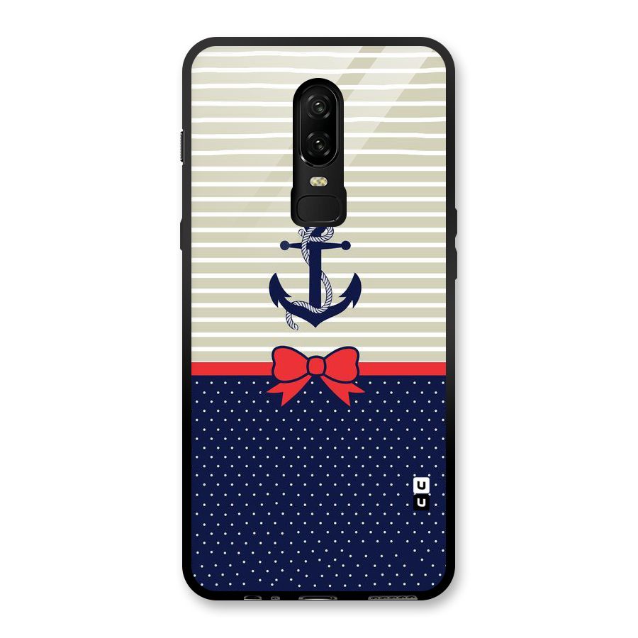 Ribbon Anchor Glass Back Case for OnePlus 6