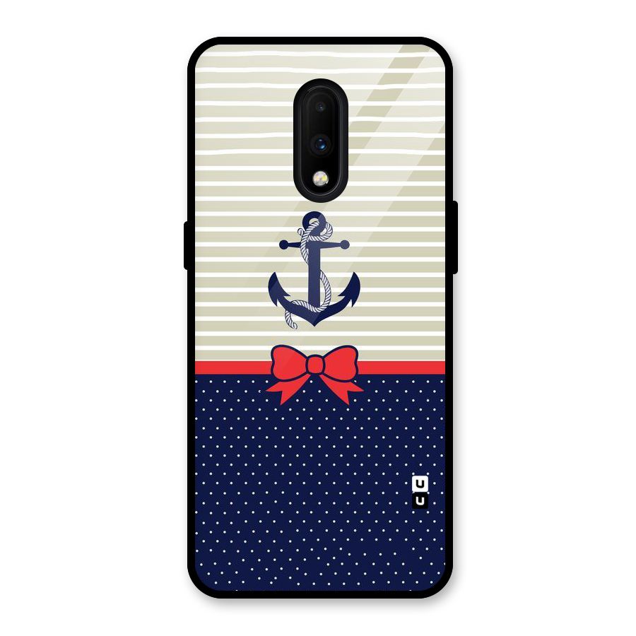Ribbon Anchor Glass Back Case for OnePlus 7
