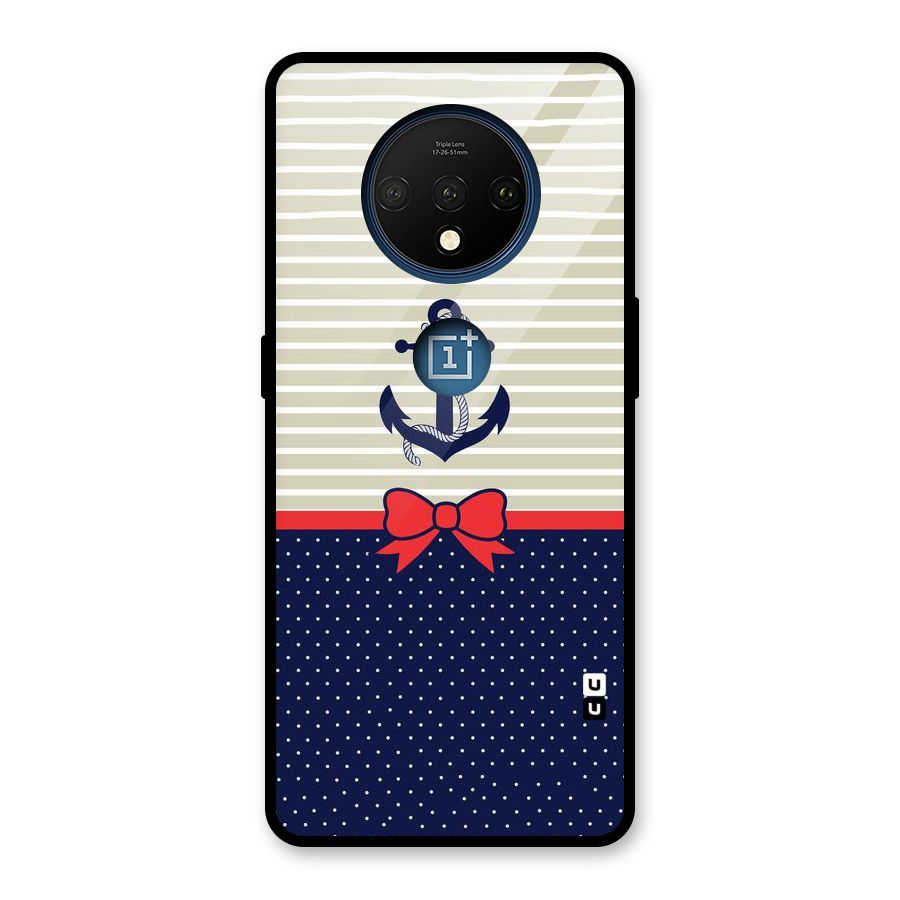 Ribbon Anchor Glass Back Case for OnePlus 7T
