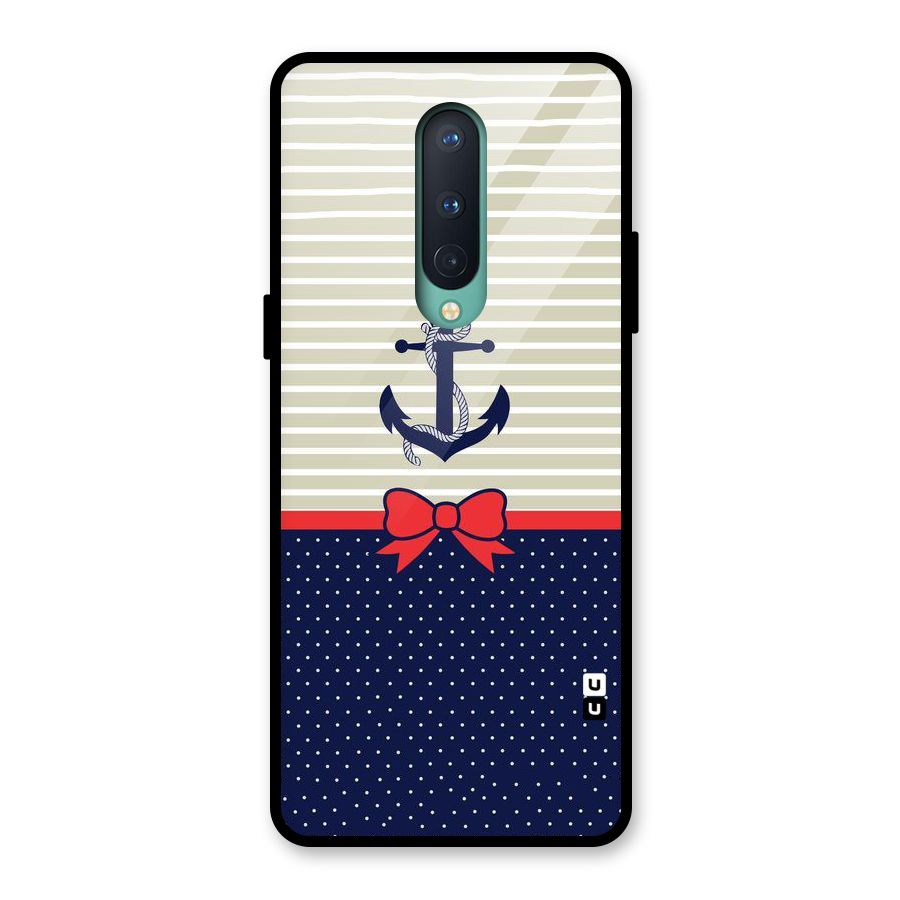 Ribbon Anchor Glass Back Case for OnePlus 8