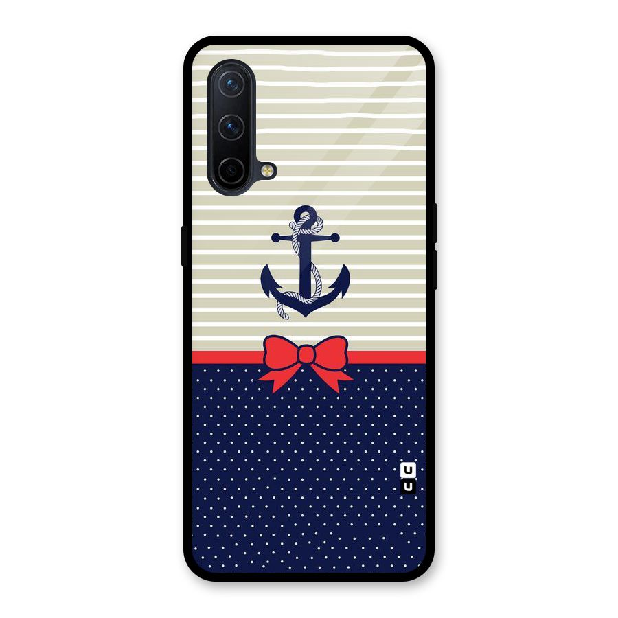 Ribbon Anchor Glass Back Case for OnePlus Nord CE 5G