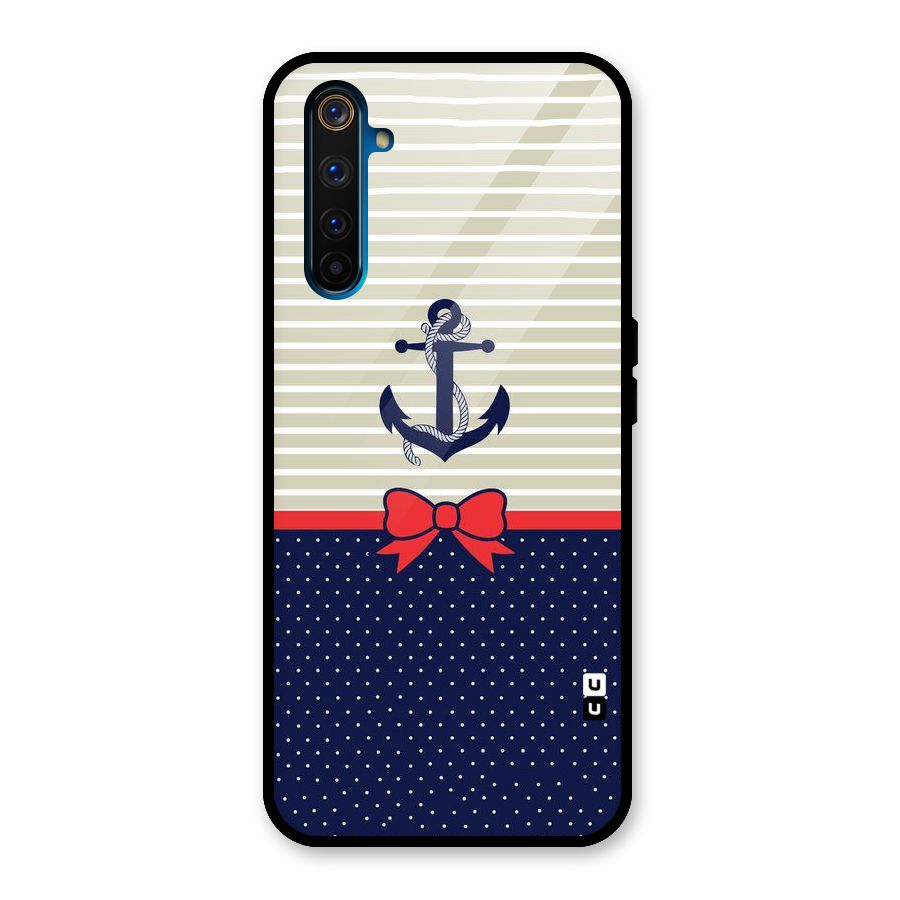 Ribbon Anchor Glass Back Case for Realme 6 Pro
