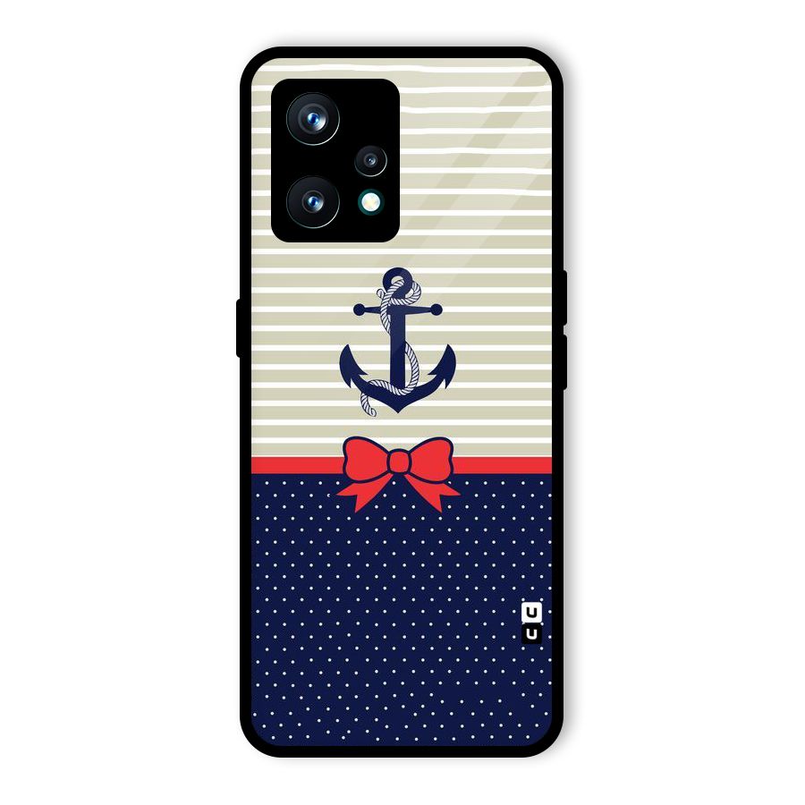 Ribbon Anchor Glass Back Case for Realme 9 Pro Plus 5G