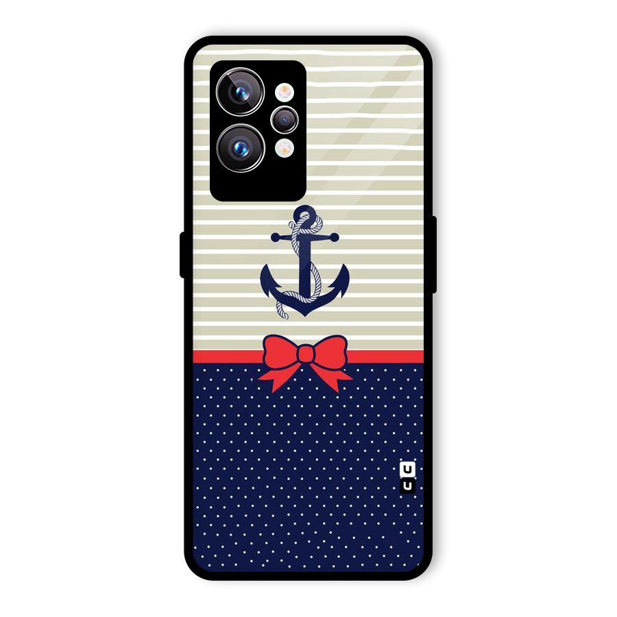 Ribbon Anchor Glass Back Case for Realme GT2 Pro