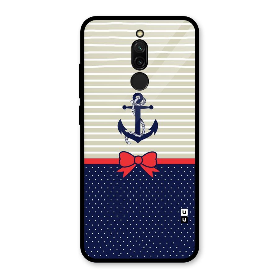 Ribbon Anchor Glass Back Case for Redmi 8
