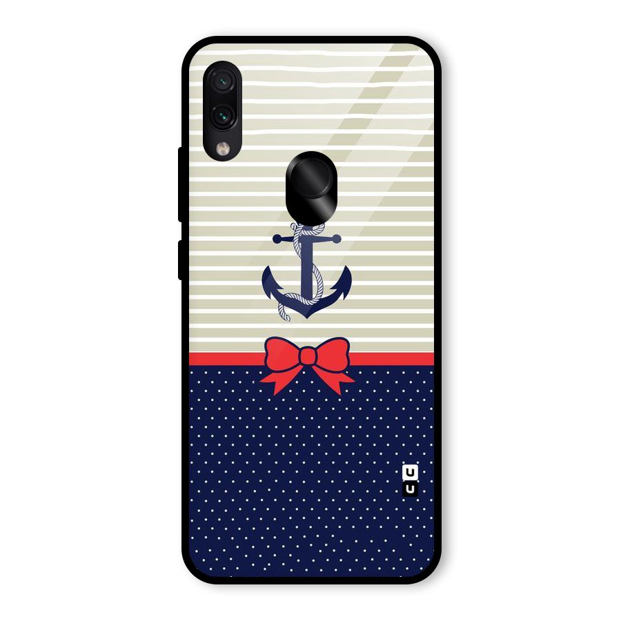 Ribbon Anchor Glass Back Case for Redmi Note 7 Pro