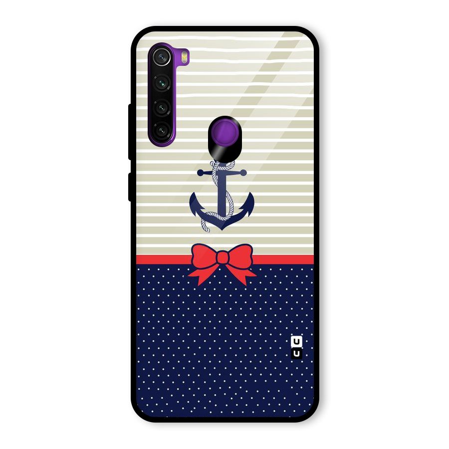 Ribbon Anchor Glass Back Case for Redmi Note 8