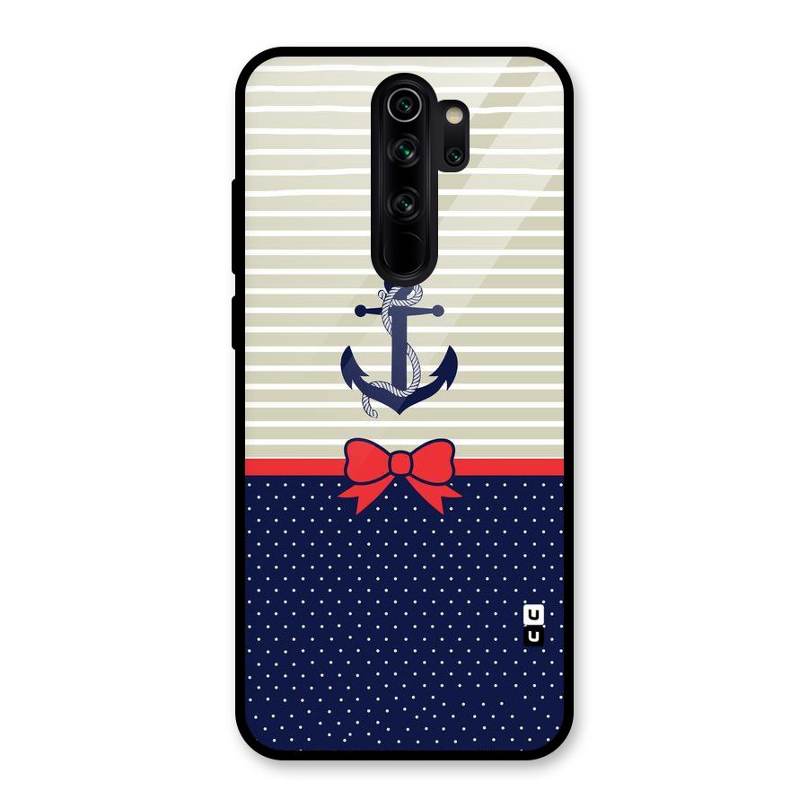 Ribbon Anchor Glass Back Case for Redmi Note 8 Pro