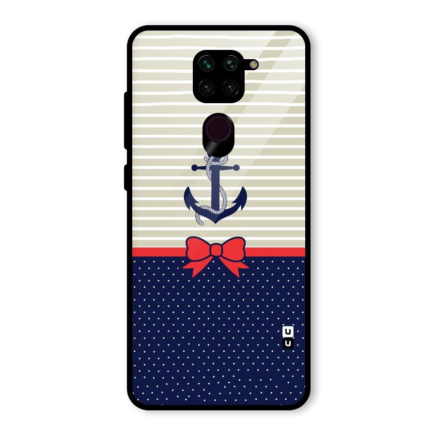 Ribbon Anchor Glass Back Case for Redmi Note 9