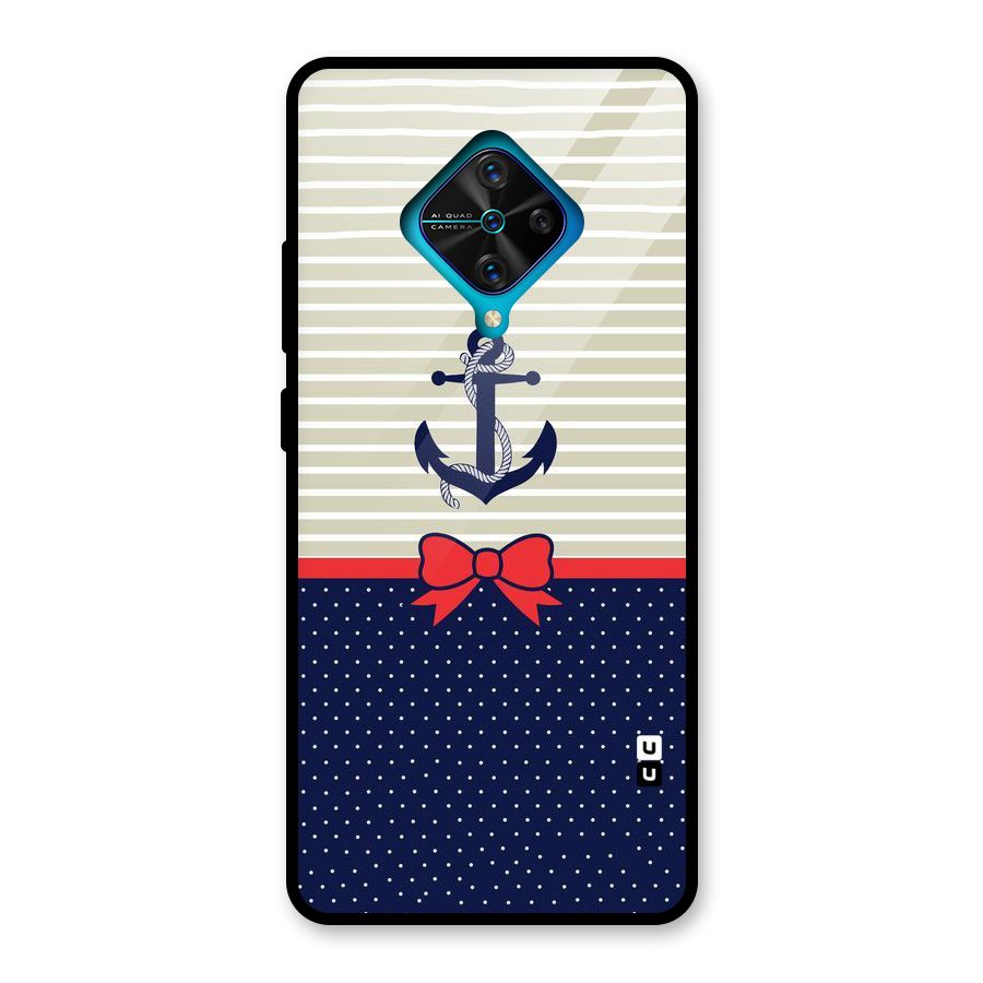 Ribbon Anchor Glass Back Case for Vivo S1 Pro
