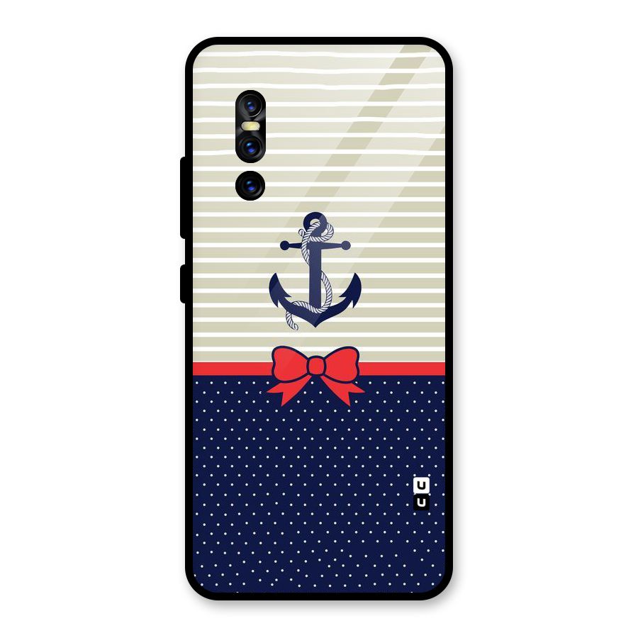 Ribbon Anchor Glass Back Case for Vivo V15 Pro