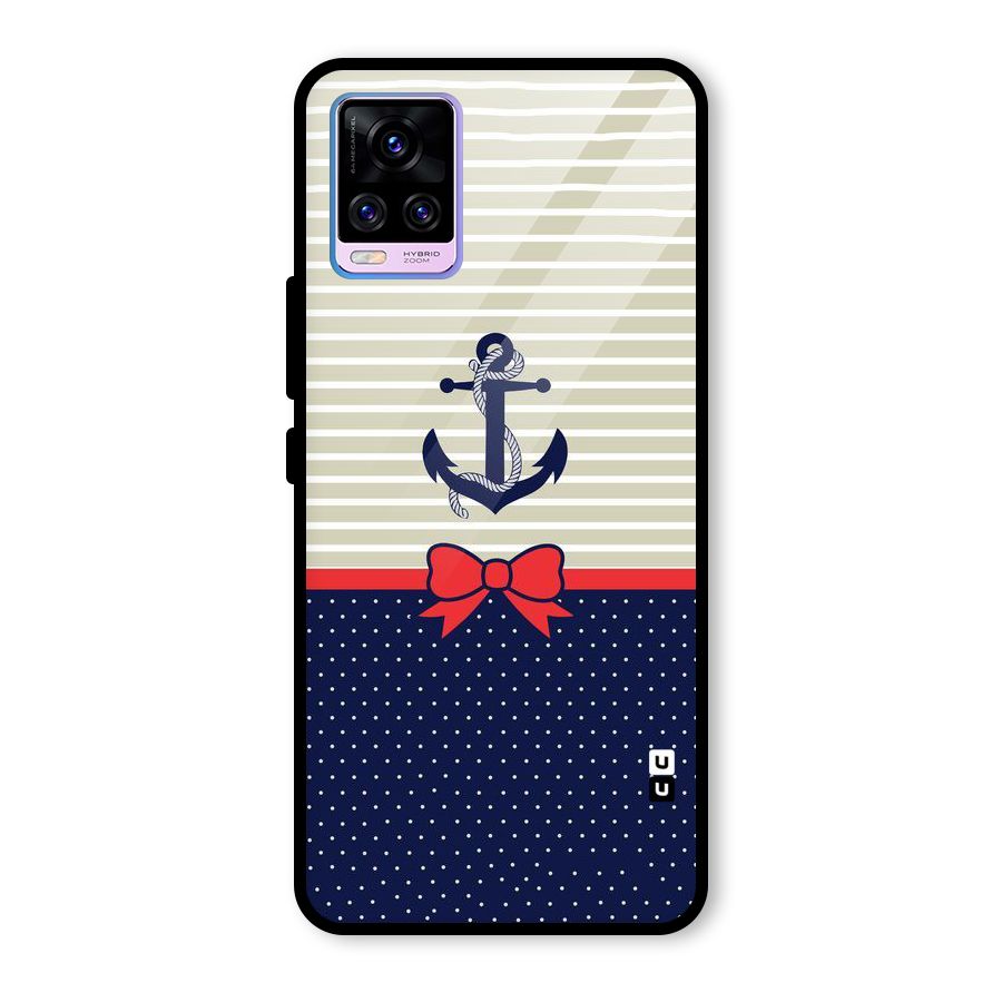 Ribbon Anchor Glass Back Case for Vivo V20 Pro