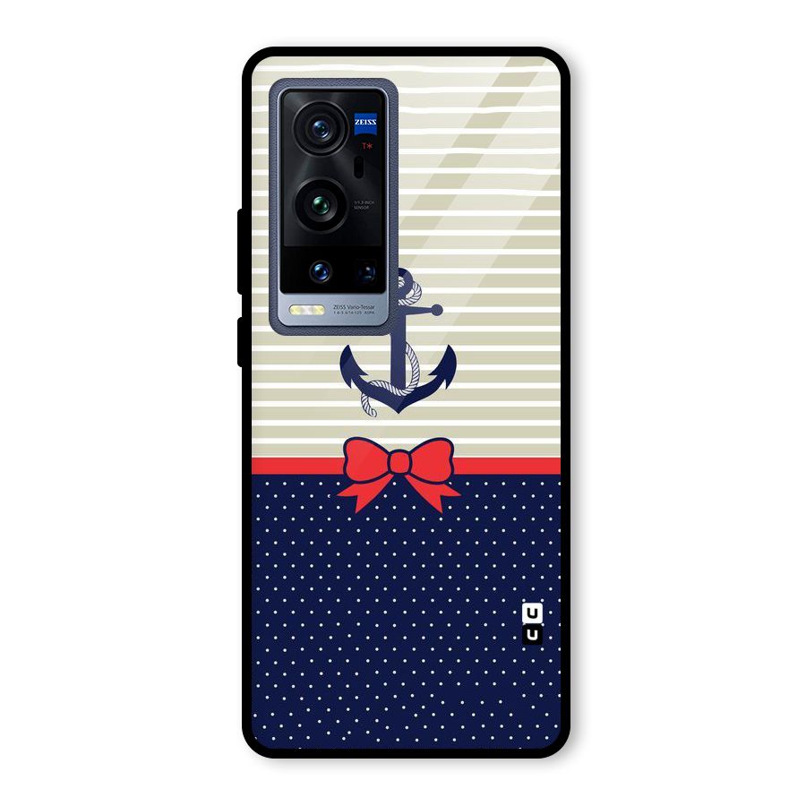 Ribbon Anchor Glass Back Case for Vivo X60 Pro Plus