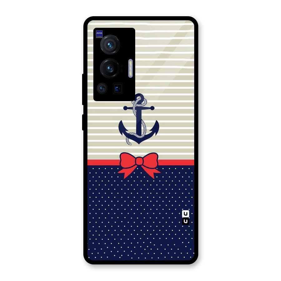 Ribbon Anchor Glass Back Case for Vivo X70 Pro
