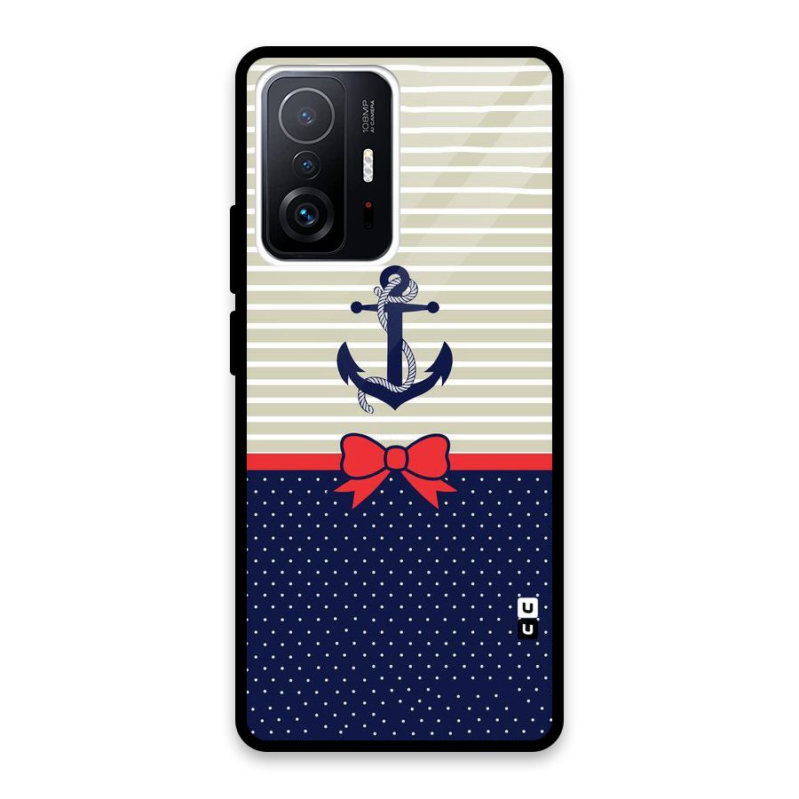 Ribbon Anchor Glass Back Case for Xiaomi 11T Pro