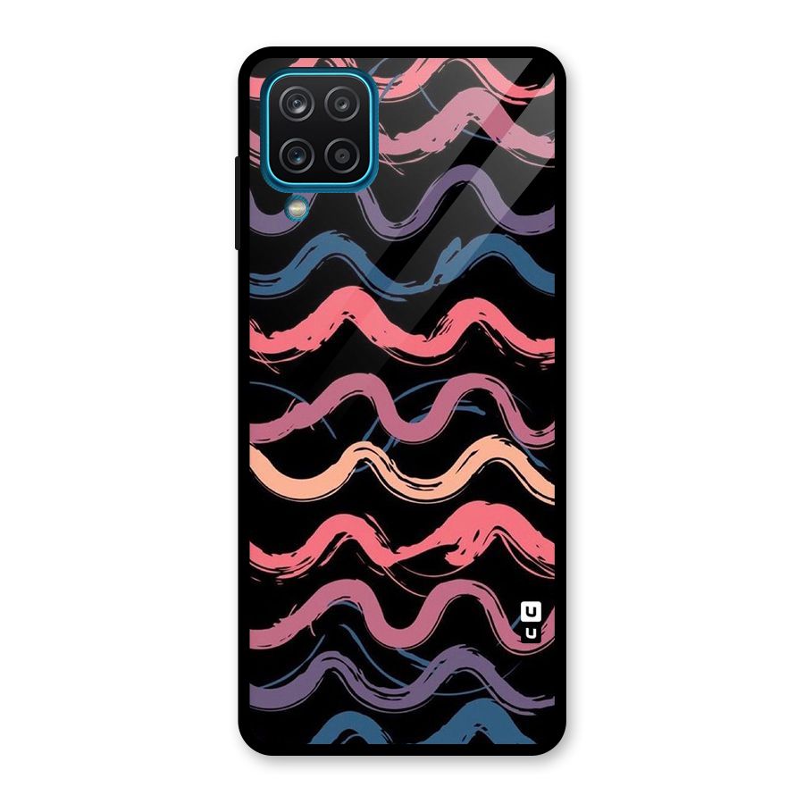 Ribbon Art Glass Back Case for Galaxy A12
