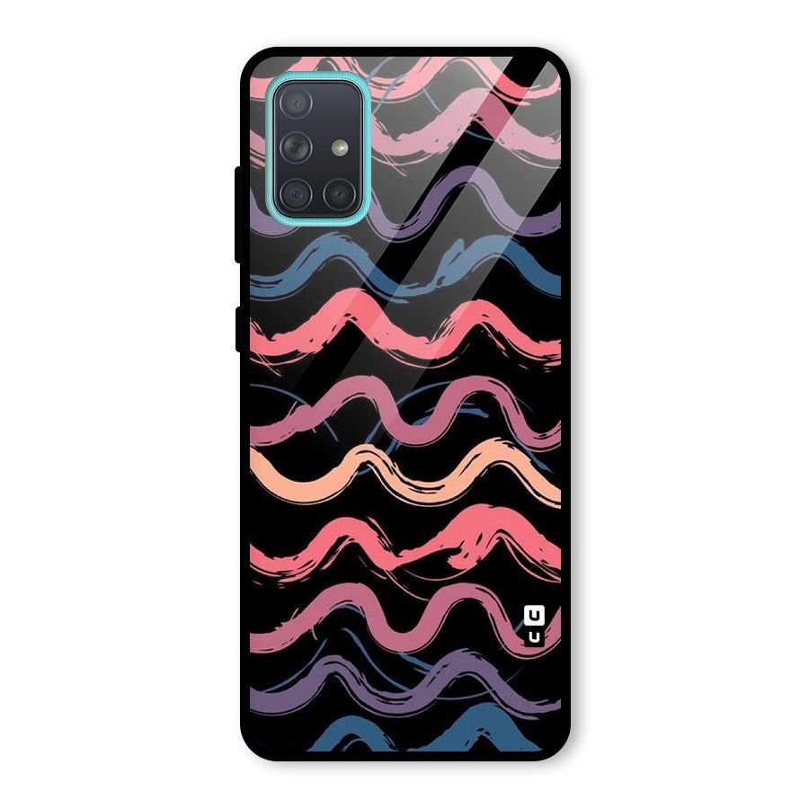 Ribbon Art Glass Back Case for Galaxy A71