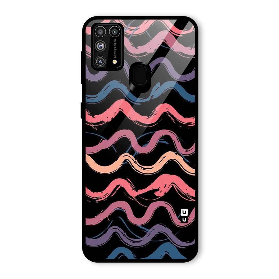 Ribbon Art Glass Back Case for Galaxy F41